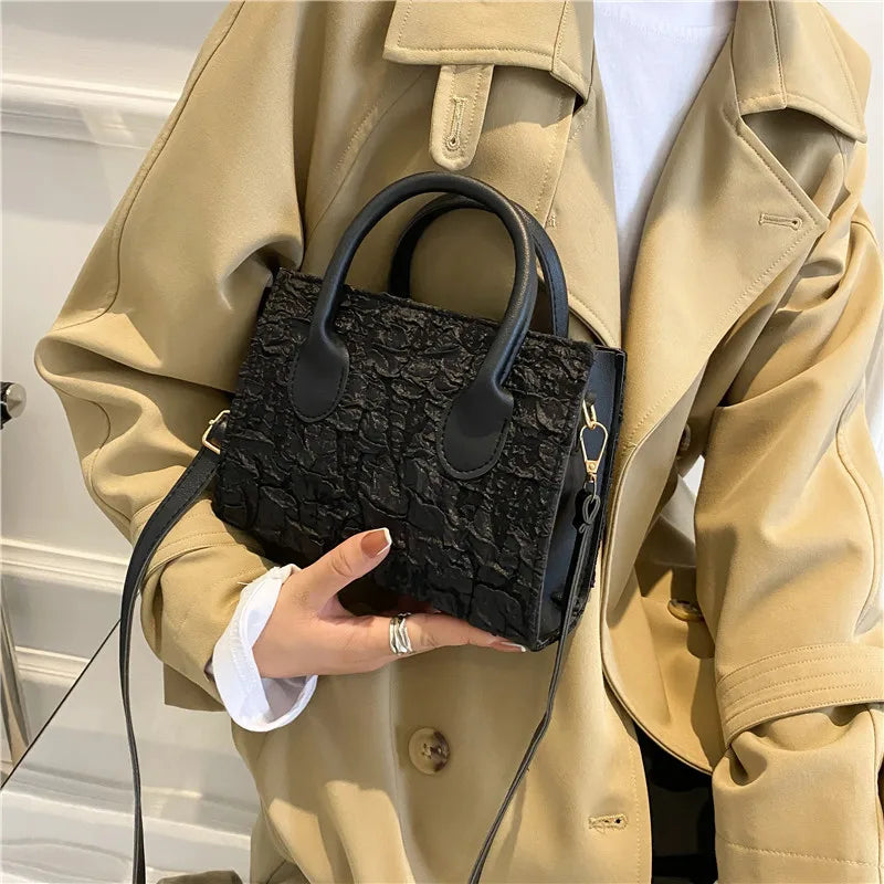 Women Messenger Bags Embossed Printing PU Leather Shoulder Bag