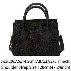 Women Messenger Bags Embossed Printing PU Leather Shoulder Bag