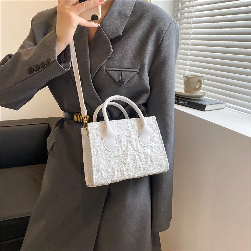 Women Messenger Bags Embossed Printing PU Leather Shoulder Bag