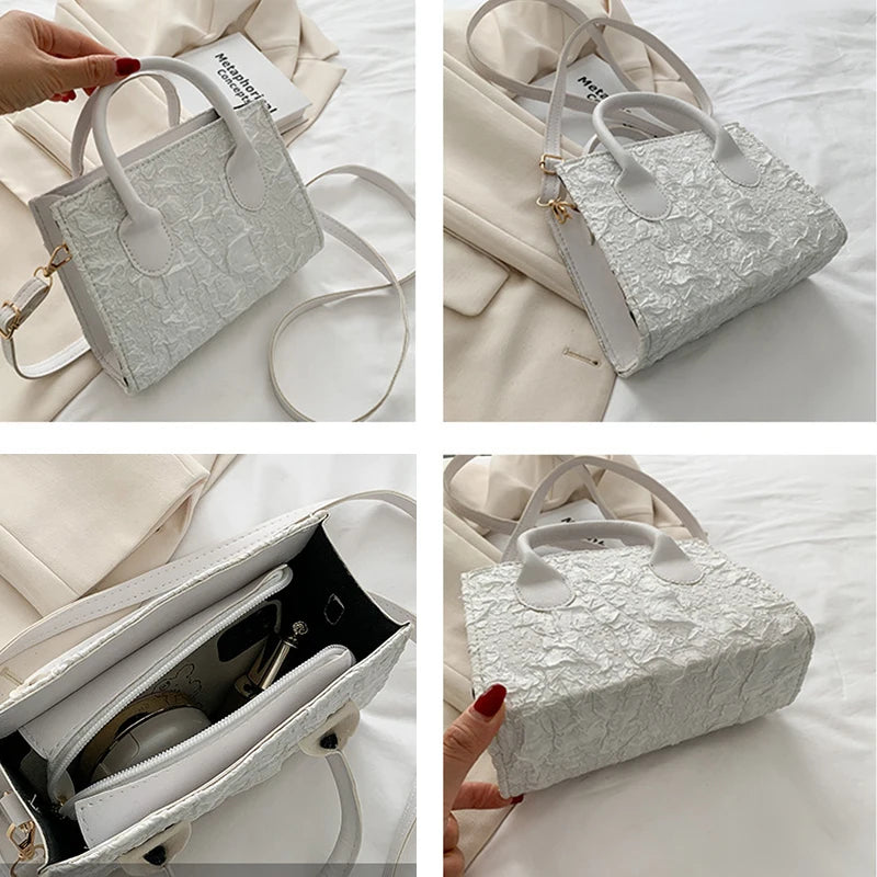 Women Messenger Bags Embossed Printing PU Leather Shoulder Bag