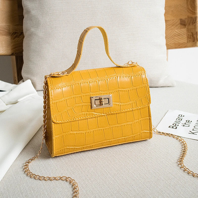 Women Crocodile Pattern Shoulder Bag Crossbody Tote