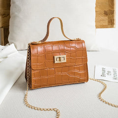 Women Crocodile Pattern Shoulder Bag Crossbody Tote