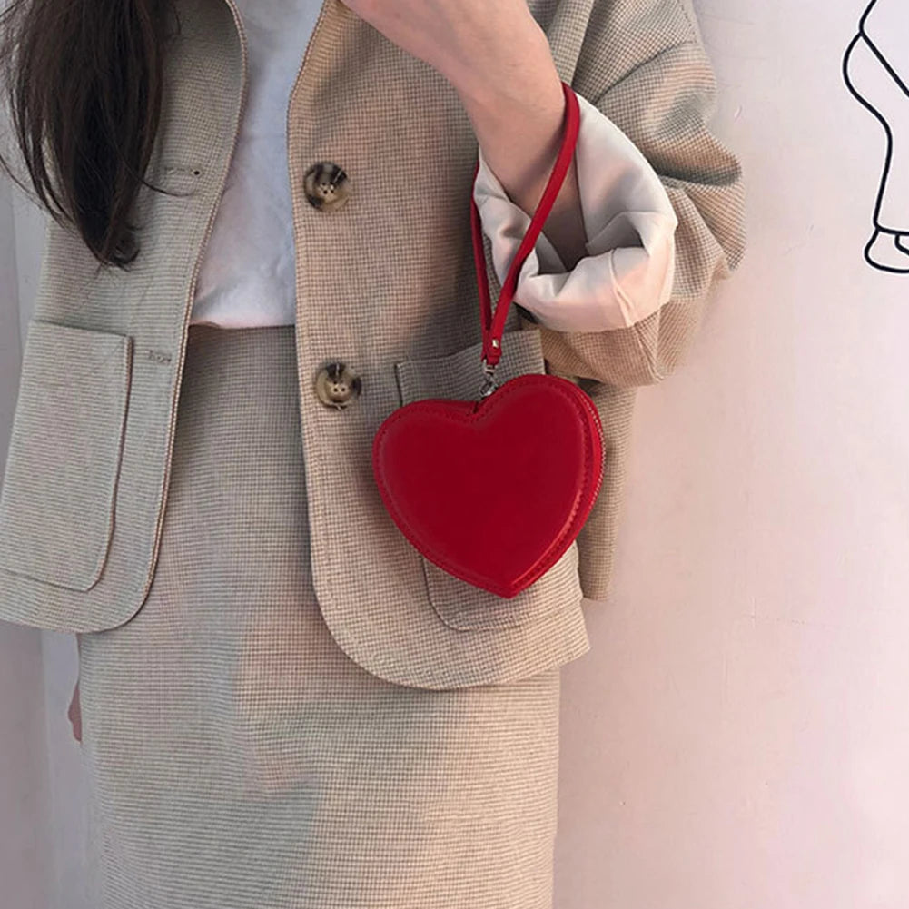 Heart Shaped Mini Money Purse Women Handbag Top-handle Bag