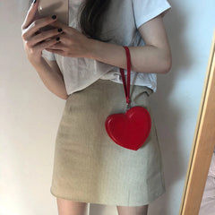 Heart Shaped Mini Money Purse Women Handbag Top-handle Bag
