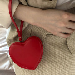 Heart Shaped Mini Money Purse Women Handbag Top-handle Bag