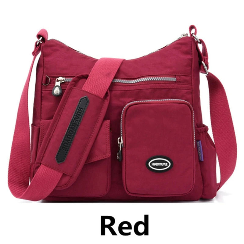 Nylon Crossbody Bag Women Shoulder Messenger Bag Waterproof Lady Purse