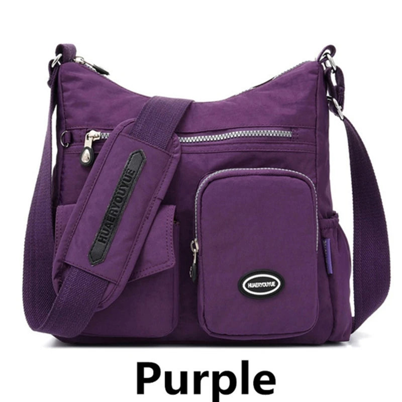 Nylon Crossbody Bag Women Shoulder Messenger Bag Waterproof Lady Purse