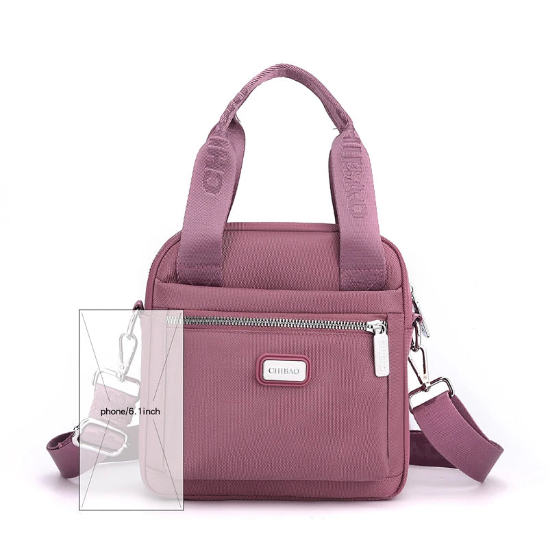 Waterproof Nylon Shoulder Bag for Women CrossBody Bag