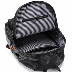 Waterproof Camo Oxford Travel Backpack USB Charging Laptop School Bag