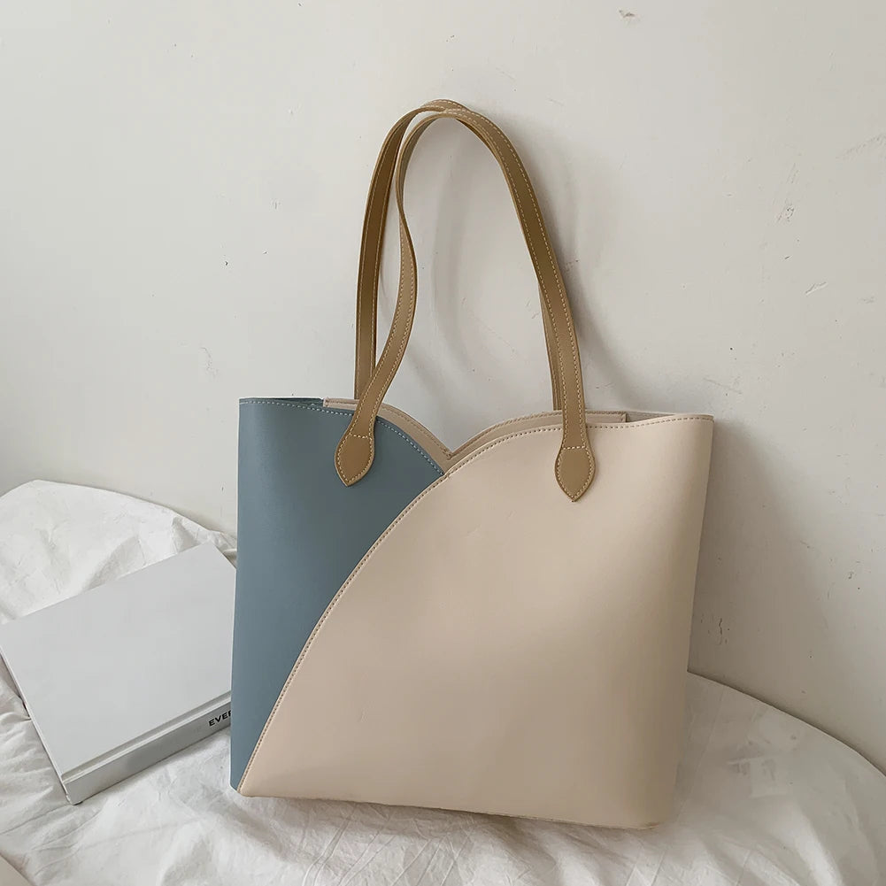 Women PU Leather Shoulder Handbag Totes Casual Shopping Pouch