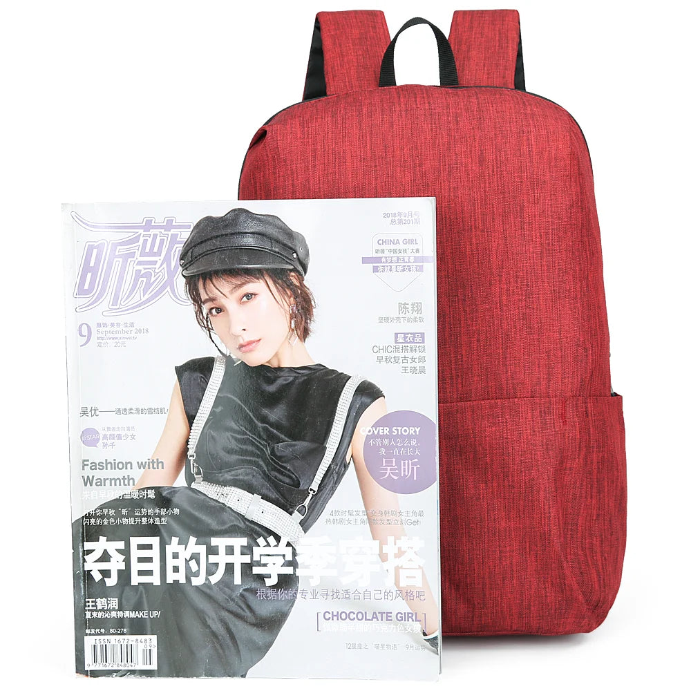 Hot Girl USB Charging Laptop Backpack Student School Bag Women Mochilas