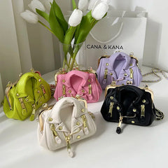 Rivet Shoulder Bag Lady Handbag Purse Women's Bag