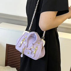Rivet Shoulder Bag Lady Handbag Purse Women's Bag