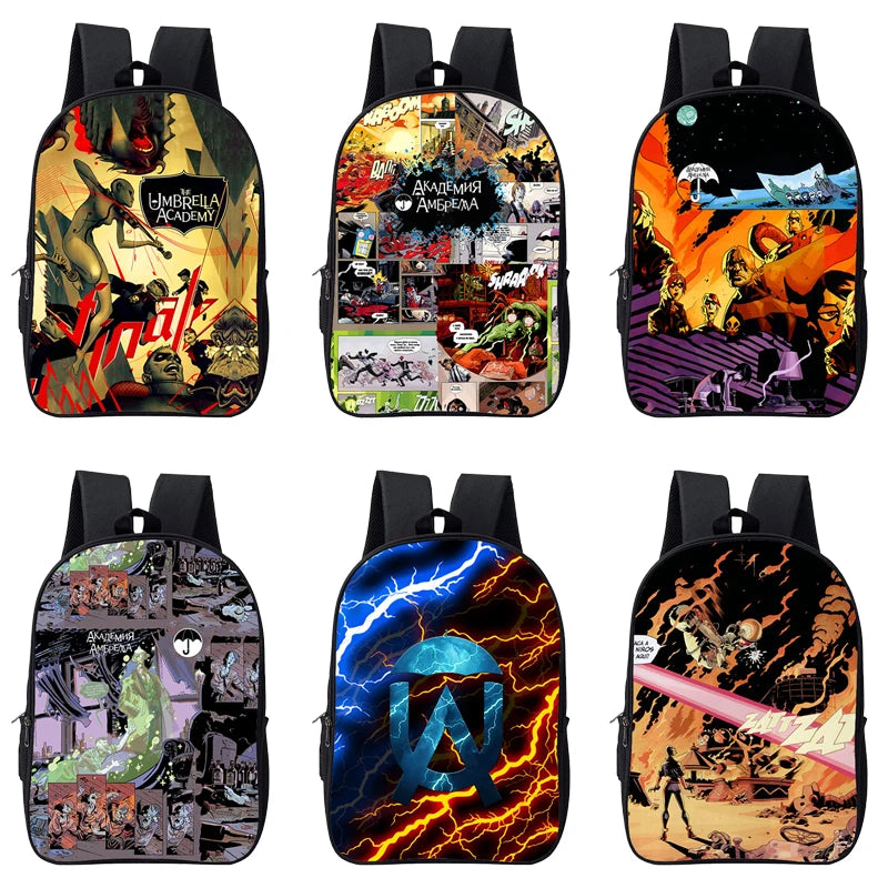 Japanese Anime Umbrella Academy 3D Print Backpack Harajuku School Bag