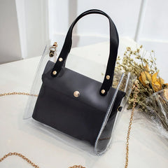 Small Transparent Jelly Bag Women PU Crossbody Messenger for Girls