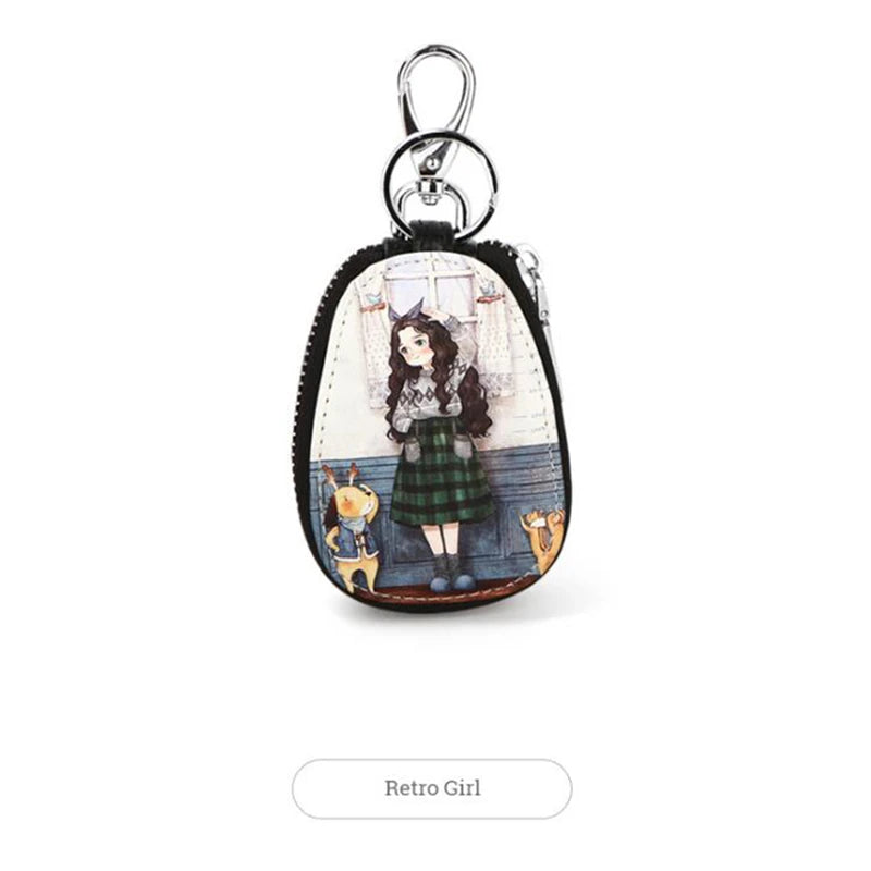 Cute Cartoon Key Bag for Women Girl Students