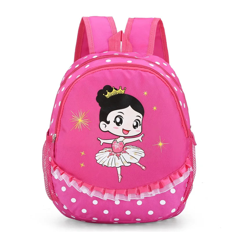 Kids Backpack Girls Dance Latin Ballet Bag Waterproof Nylon Children School Bags