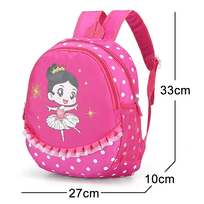 Kids Backpack Girls Dance Latin Ballet Bag Waterproof Nylon Children School Bags
