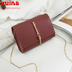 Embroidered Lock Mini Square Bag for Women