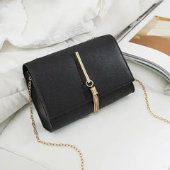Embroidered Lock Mini Square Bag for Women