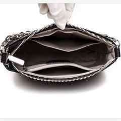Vintage Leather Sling Chain Handbag for Women