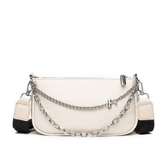 Vintage Leather Sling Chain Handbag for Women