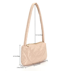 Quilted Top-handle Bag Casual for Autumn Winter