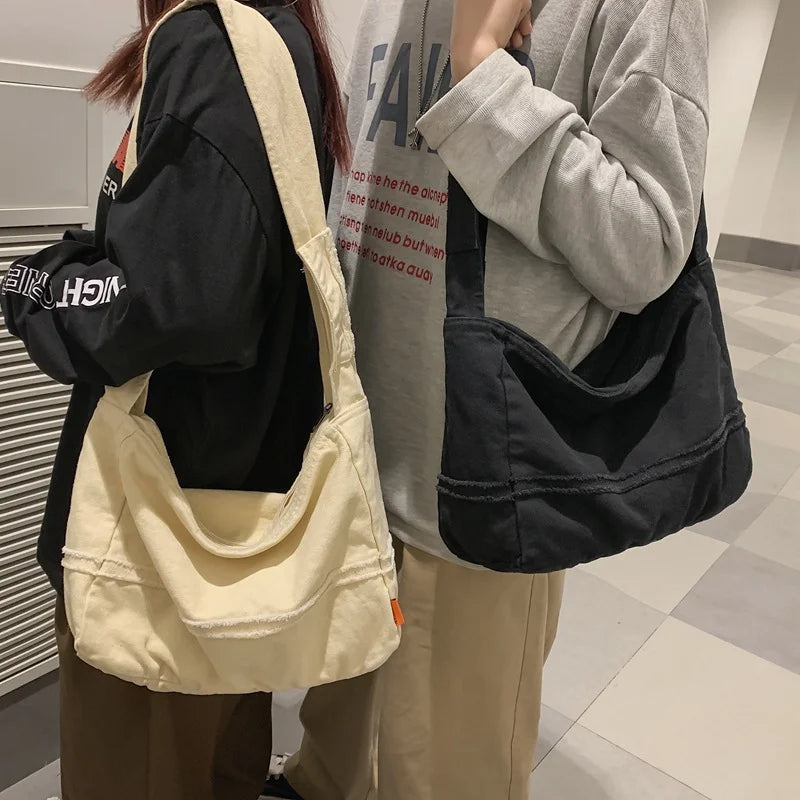 Large Capacity Canvas Messenger Bag for Women and Men