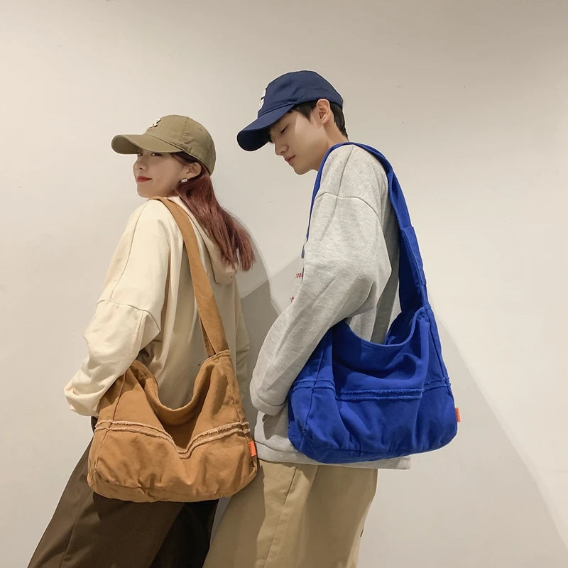 Women's Canvas Messenger Bag, Large Capacity