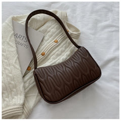 Autumn Solid Shoulder Small Square Bag Pu Handbag Tote Bags