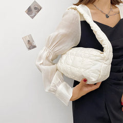 Winter Down Shopping Bag Casual Shoulder Bags For Women Handbags