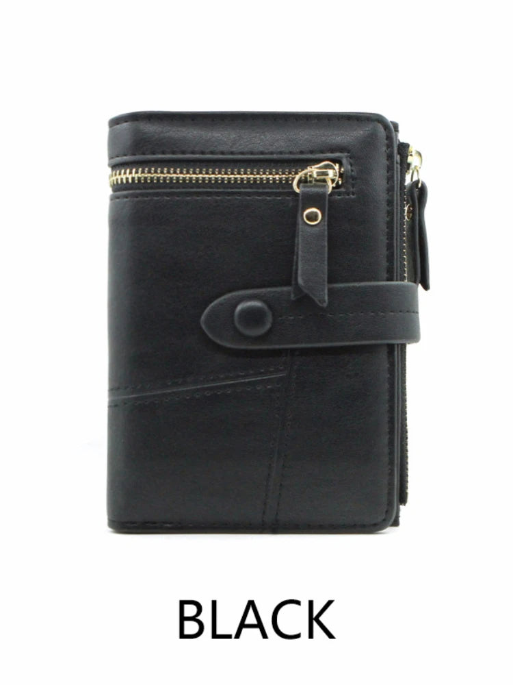 Lady Wallet Short Clutch Solid Matte Women Wallet Small Female Purse