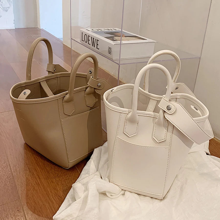 Large Bucket Bags Handbags Women Bags Soild Shoulder Bags