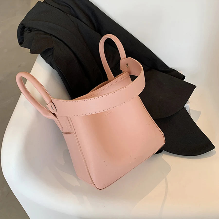 Large Bucket Bags Handbags Women Bags Soild Shoulder Bags