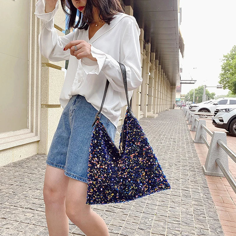 Sequin Handbag Totes Female Shopping Bag Pack bolsa feminina