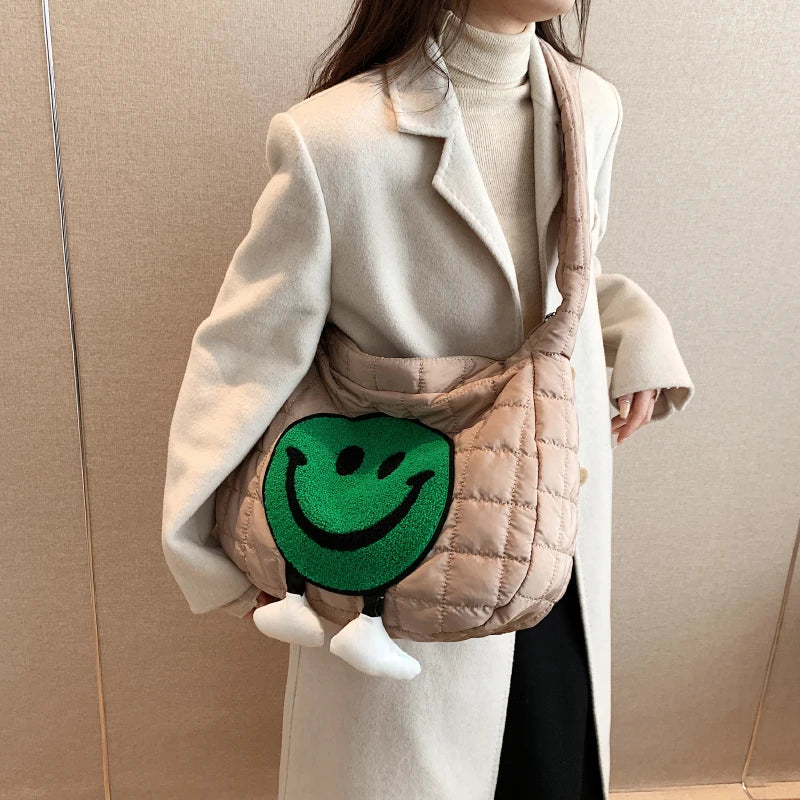 Large Tote Padded Handbags Casual Cartoon Women Shoulder Bags