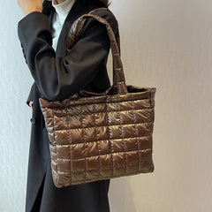 Quilted Cotton Handbag Large Tote Bag