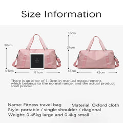 Large Travel Bag Women Cabin Tote Handbag Nylon Waterproof Shoulder Weekend Gym