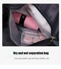 Large Travel Bag Women Cabin Tote Handbag Nylon Waterproof Shoulder Weekend Gym