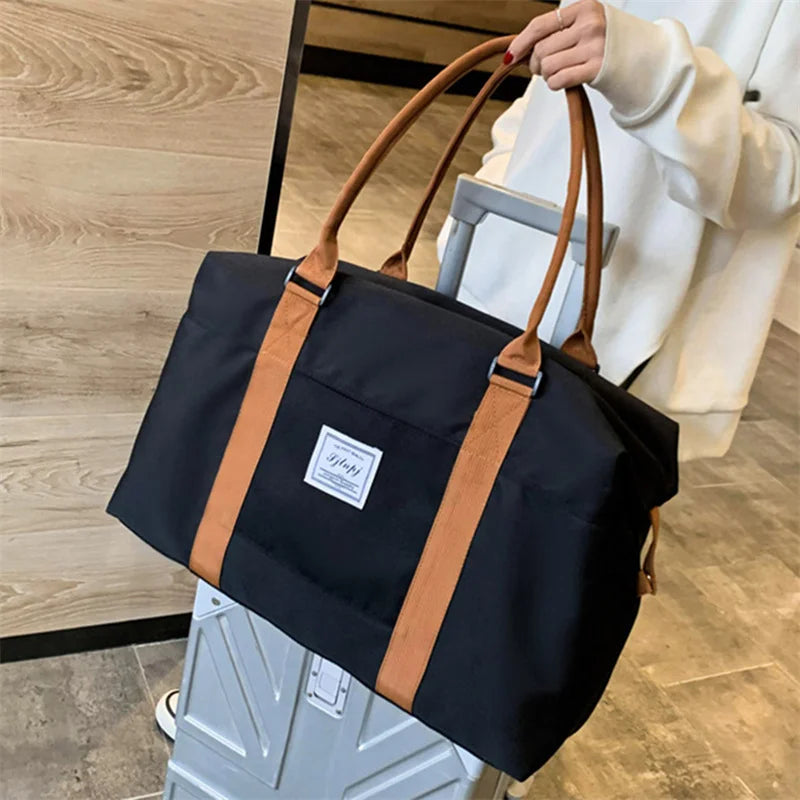 Large Travel Bag Women Tote Bags Handbag Oxford Cloth Dry Wet Separated Bag
