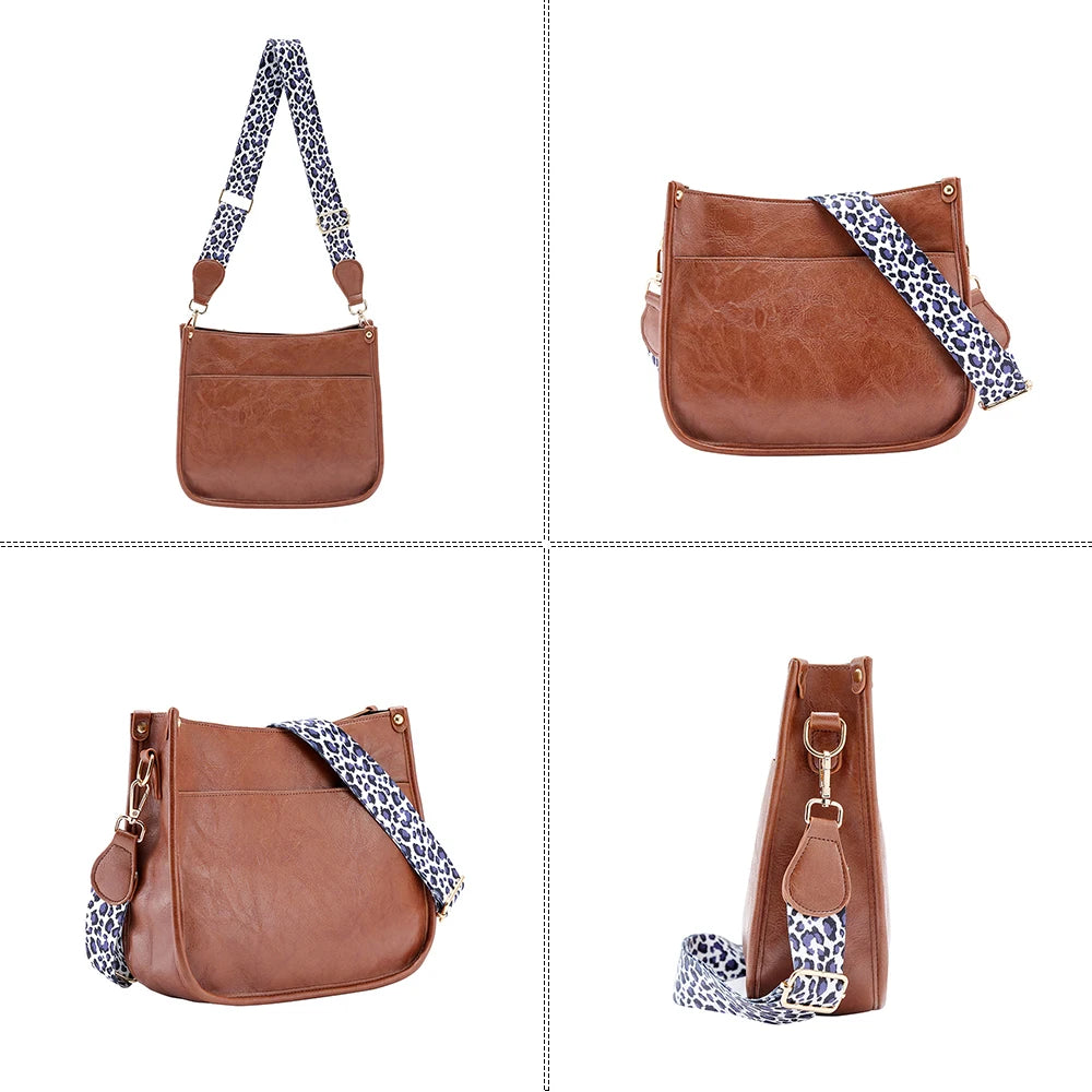 Leopard Print Crossbody Bag Women's Shoulder Handbag