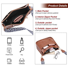 Leopard Print Crossbody Bag Women's Shoulder Handbag