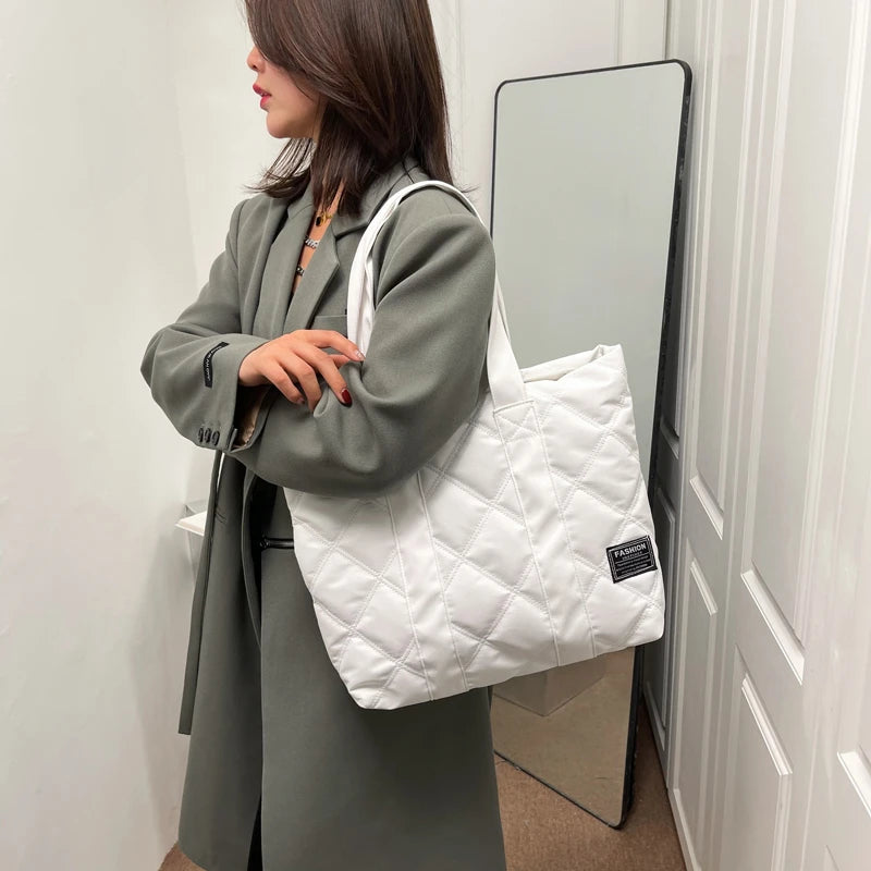 Larger Canvas Shopper Shoulder Bag Soft Cotton Capacity Shopping Bags