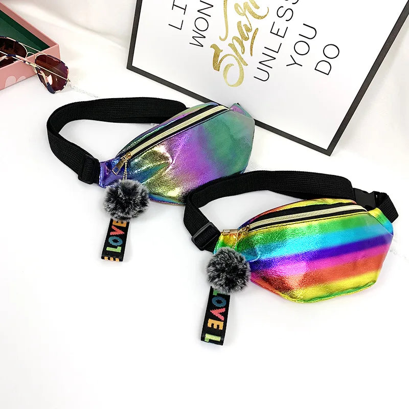 Laser Women Waist Bag Chest Bag Fanny Pack Belt Bag Pouch Hip Bum Bag