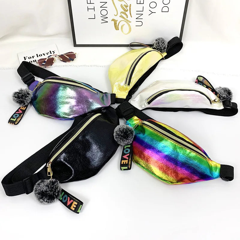 Laser Women Waist Bag Chest Bag Fanny Pack Belt Bag Pouch Hip Bum Bag