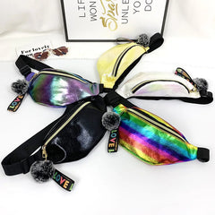 Laser Women Waist Bag Chest Bag Fanny Pack Belt Bag Pouch Hip Bum Bag