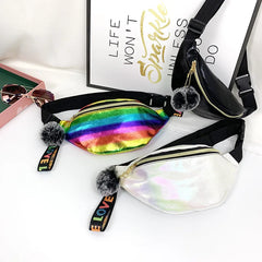 Laser Women Waist Bag Chest Bag Fanny Pack Belt Bag Pouch Hip Bum Bag