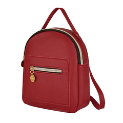 Small Leather Backpack Women Shoulders Letter Purse Messenger Bags