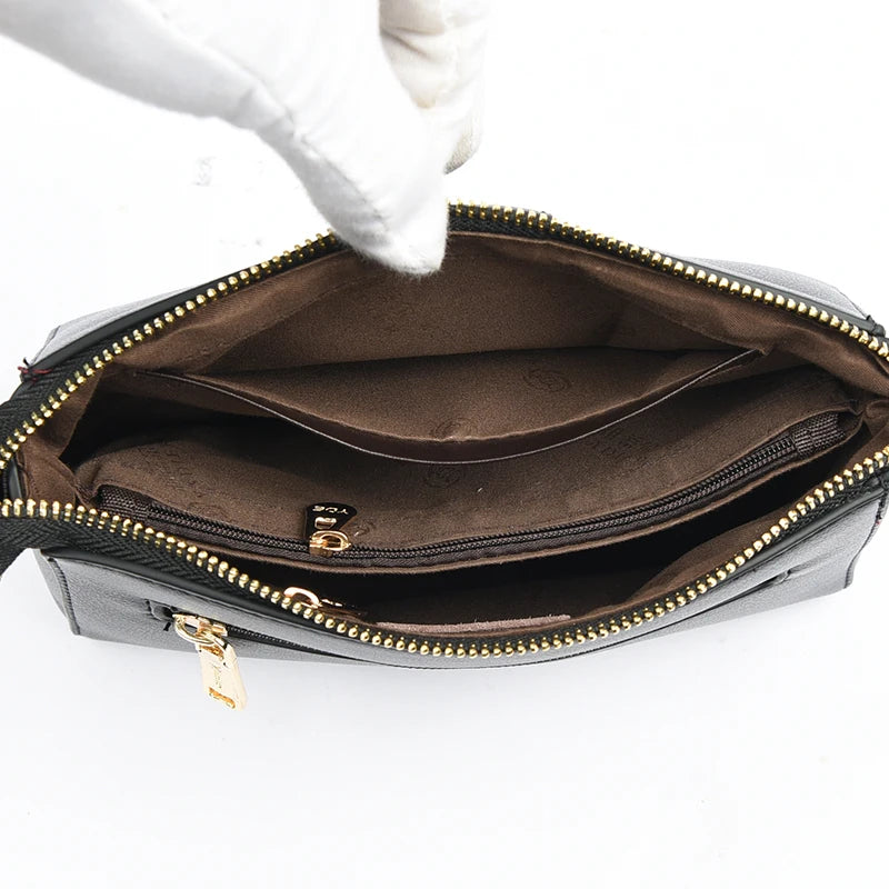 Leather Flap Shoulder Crossbody Bag Lady Sac A Main Femme
