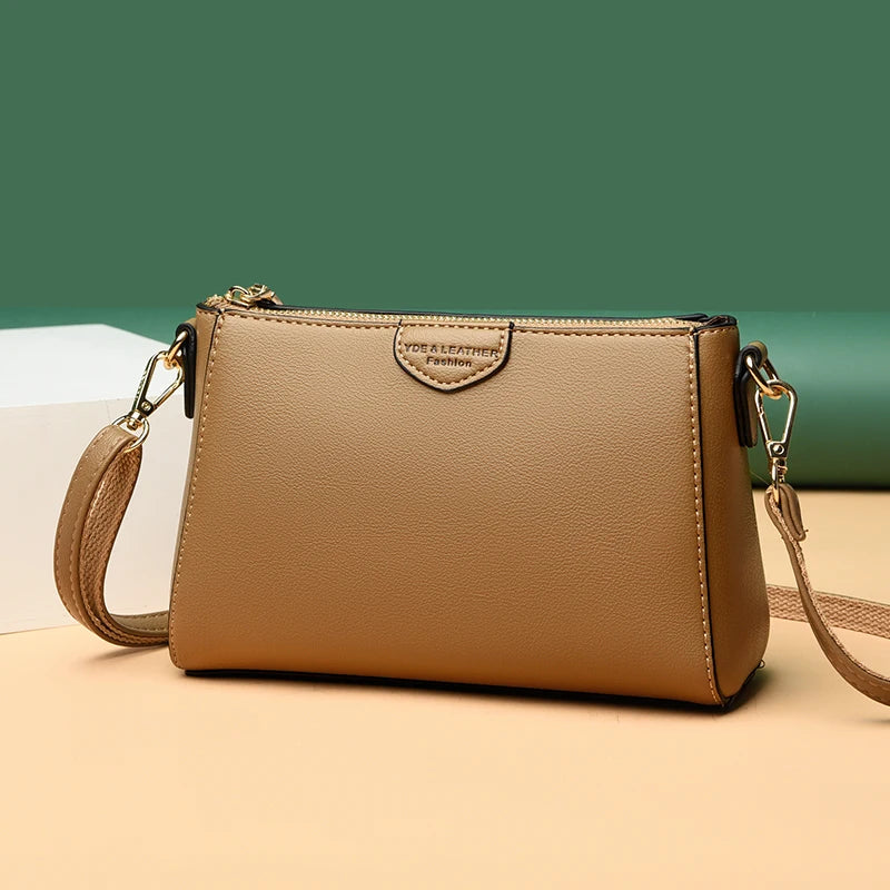 Leather Flap Shoulder Crossbody Bag Lady Sac A Main Femme